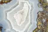 Las Choyas Geode w/ Banded Agate and Quartz - Mexico #373057-1